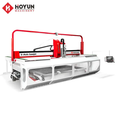 5 Axis CNC Stone Sawjet Machine | Bridge Saw with Waterjet - Image 6