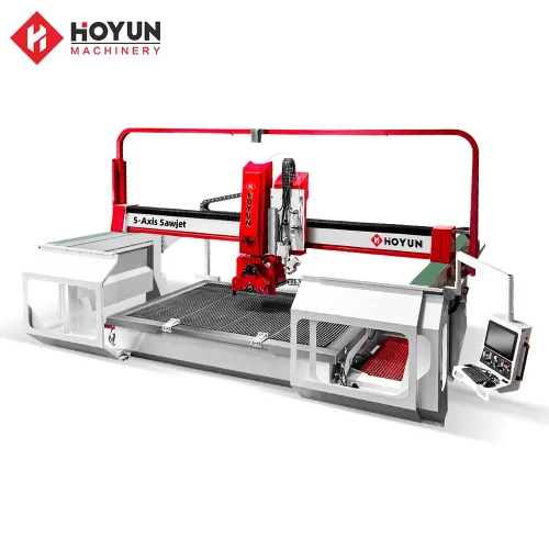 5 Axis CNC Stone Sawjet Machine | Bridge Saw with Waterjet - Image 3