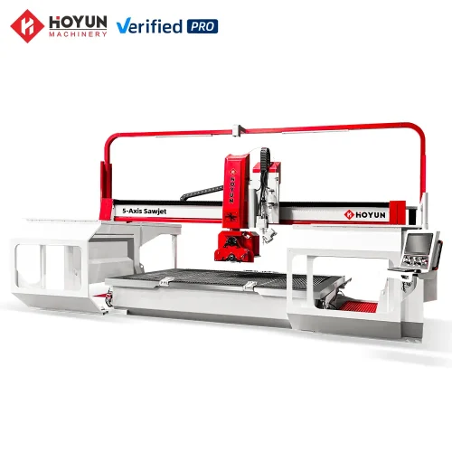 5 Axis CNC Stone Sawjet Machine | Bridge Saw with Waterjet - Image 5